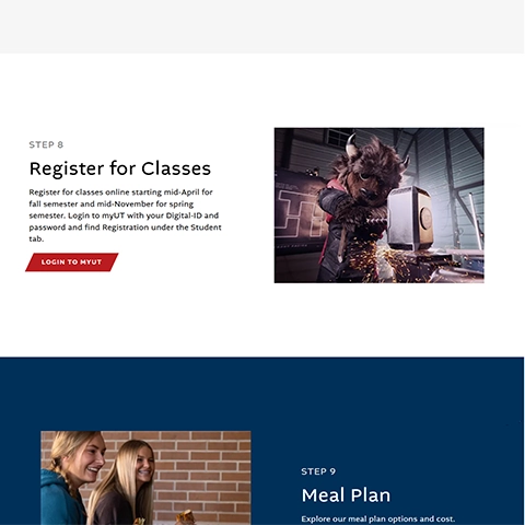 Redesigned step card component — desktop breakpoint