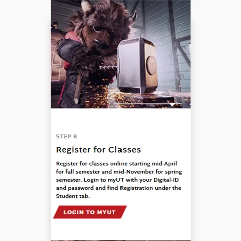 Redesigned step card component — mobile breakpoint
